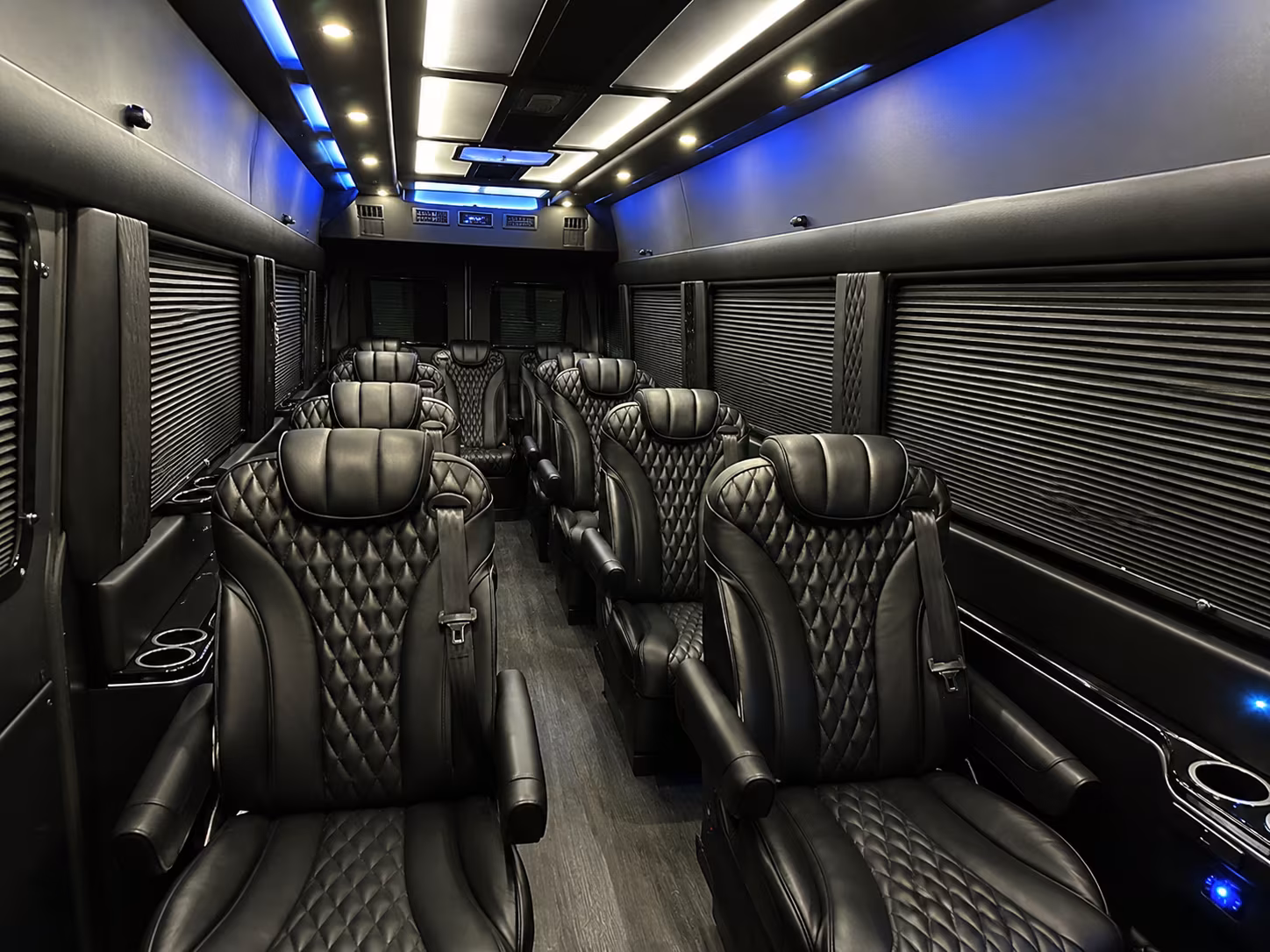 bridgeport 10 passenger sprinter van inside