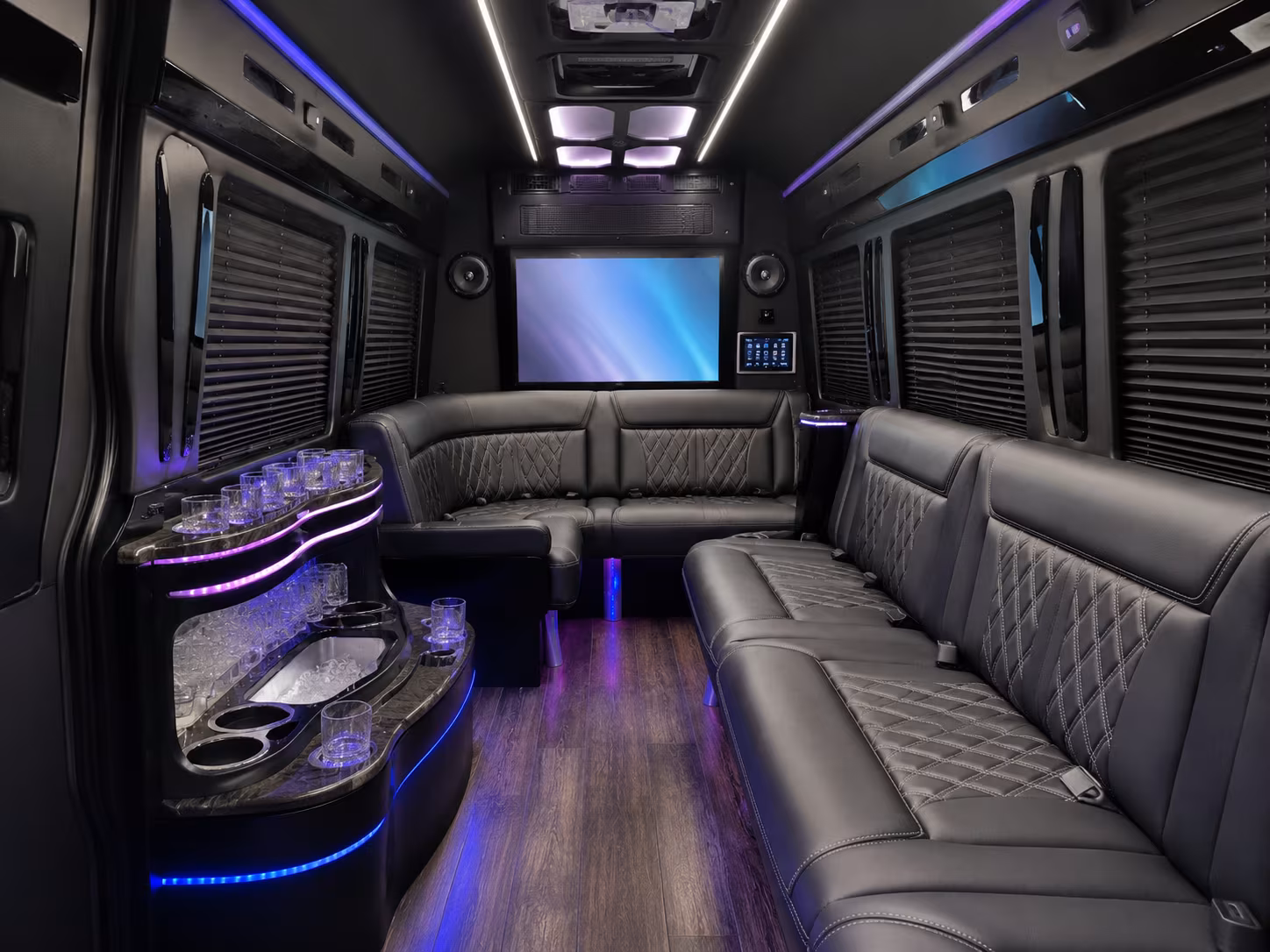 bridgeport sprinter limousine inside