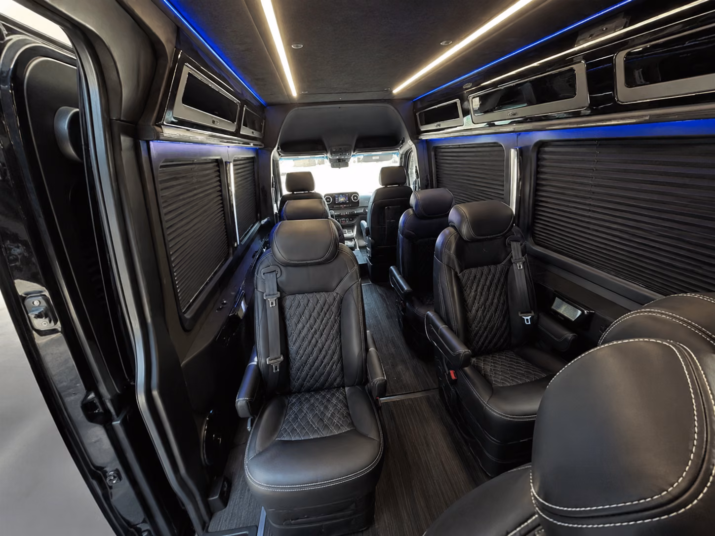 warehouse distribution center and industrial park sprinter van shuttles in bridgeport